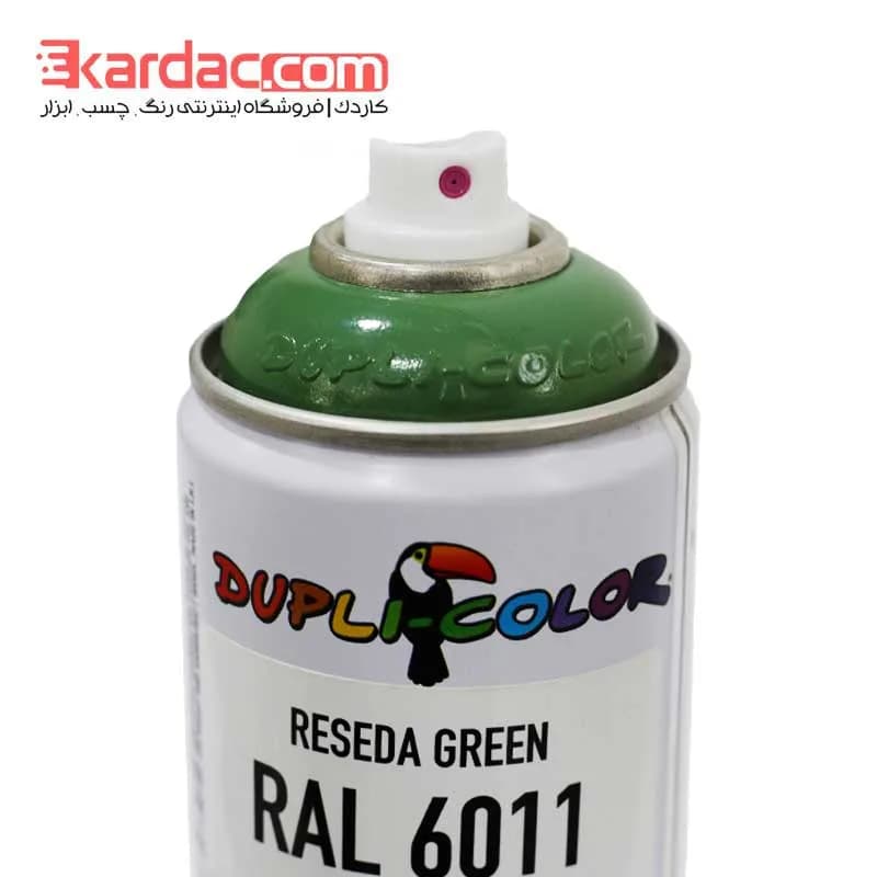 اسپری رنگ سبز روشن دوپلی کالر مدل Reseda Green کد رال 6011 — تصویر ۲