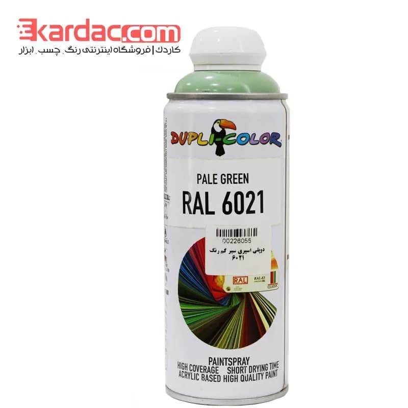 اسپری رنگ سبز کم رنگ دوپلی کالر مدل Pale Green کد رال 6021