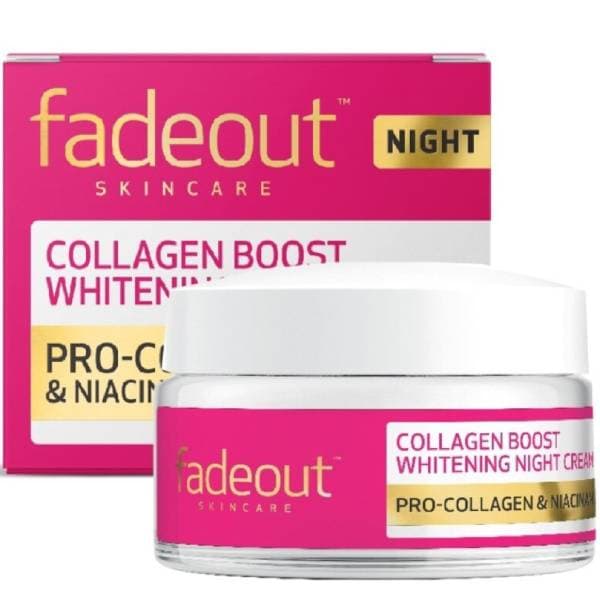 کرم شب ضد چروک قوی و روشن کننده فید اوت Collagen Boost حجم 50 میلی لیتر