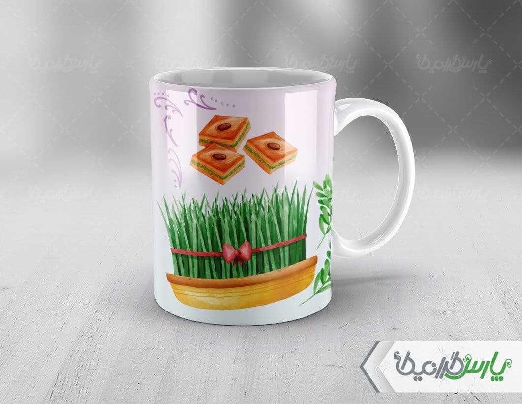 لیوان سرامیکی با طرح تبریک بهار با شناسه ۳۳۱۲۶ — تصویر ۴