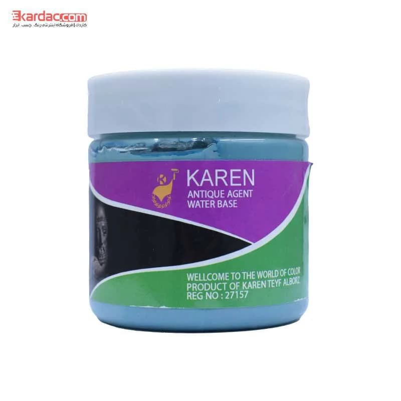 رنگ اکریلیک آبی فیروزه‌ای کهنه کاری کارن حجم 250 گرمی