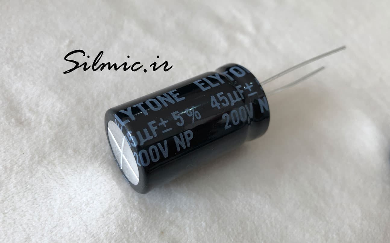 خازن کراس اور بی پلار 45 میکرو فاراد 200 ولت ELYTONE تایوان نوع رادیال 5%