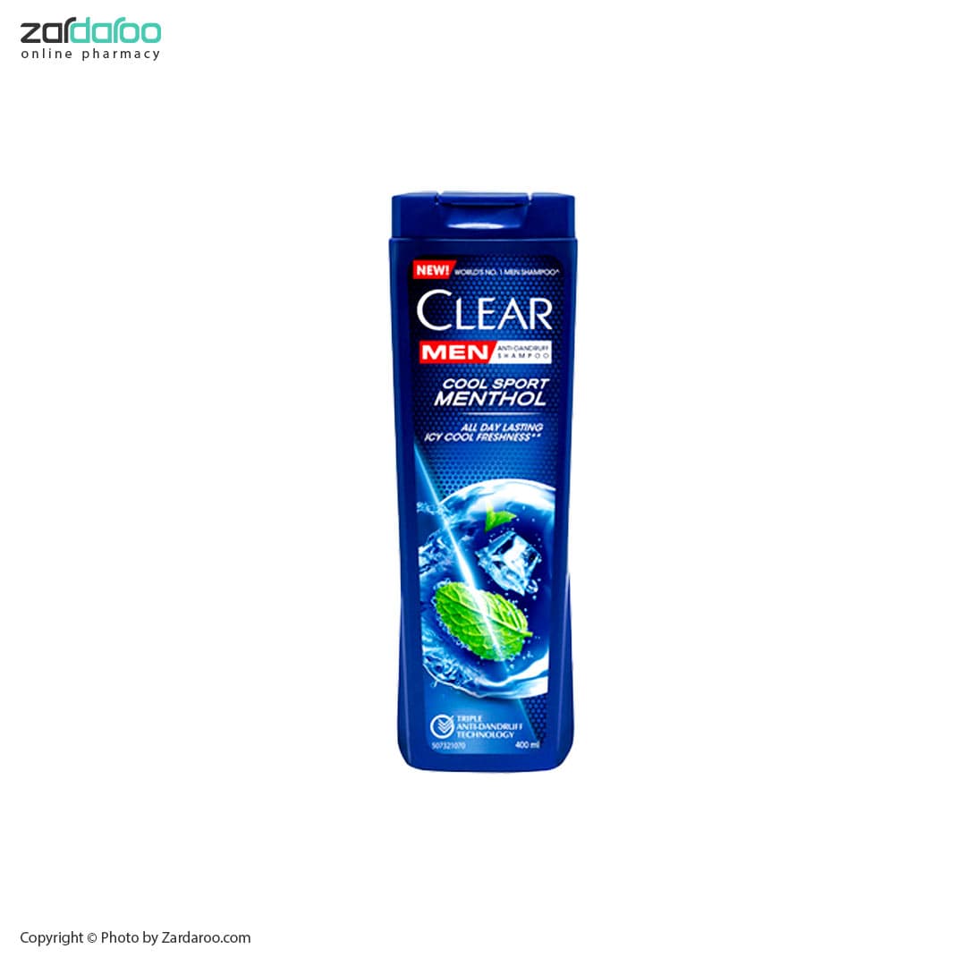 شامپو ضد شوره خنک کننده حاوی نعناع ویژه آقایان کلییر Clear