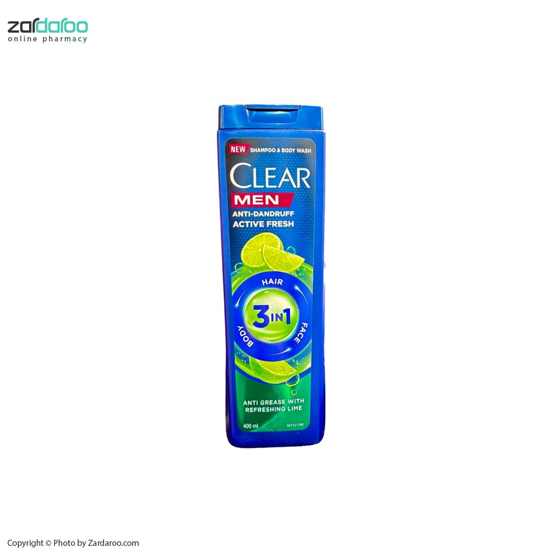 شامپو ۳ در ۱ ضد شوره حاوی عصاره لیمو ویژه آقایان کلییر Clear