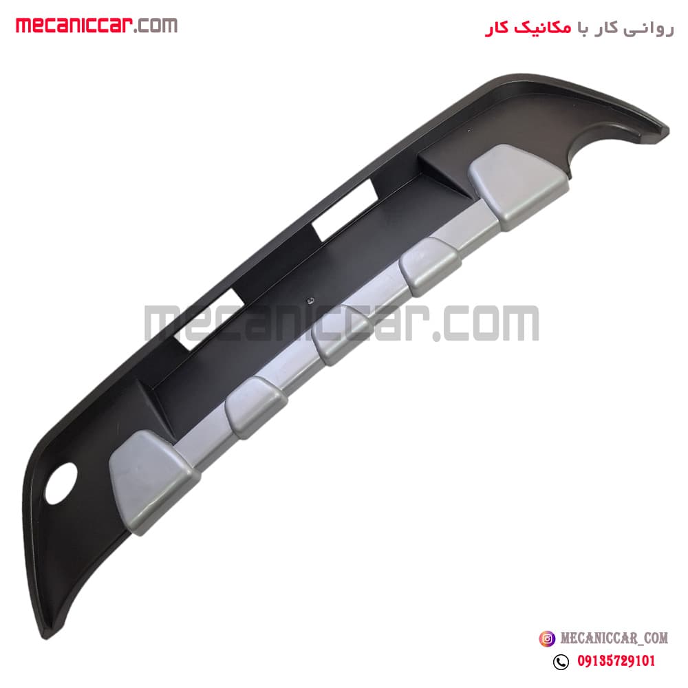 دیفیوزر سپر عقب تیبا 2 (هاچبک) جدید مشکی نقره ای