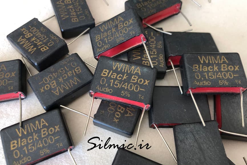 خازن 150 نانو فاراد 400 ولت WIMA Black Box های گرید صوتی