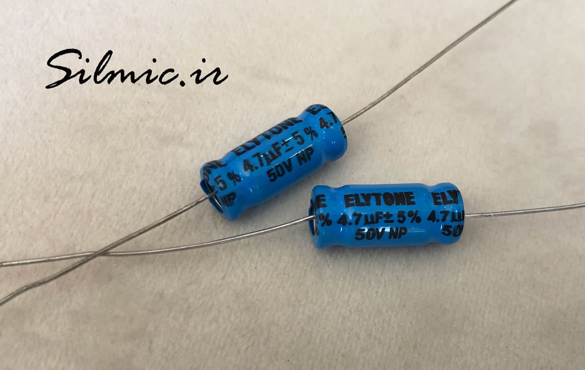 خازن کراس اور بی پلار 4.7 میکرو فاراد 50 ولت ELYTONE تایوان اکسیال — تصویر ۲