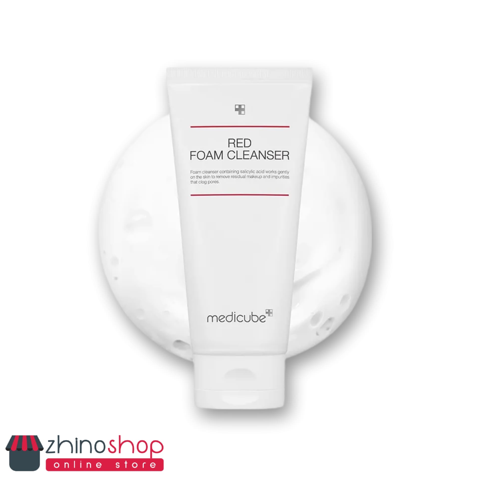 فوم شوینده سالیسیلیک اسید قرمز مدی کیوب 120ml کره