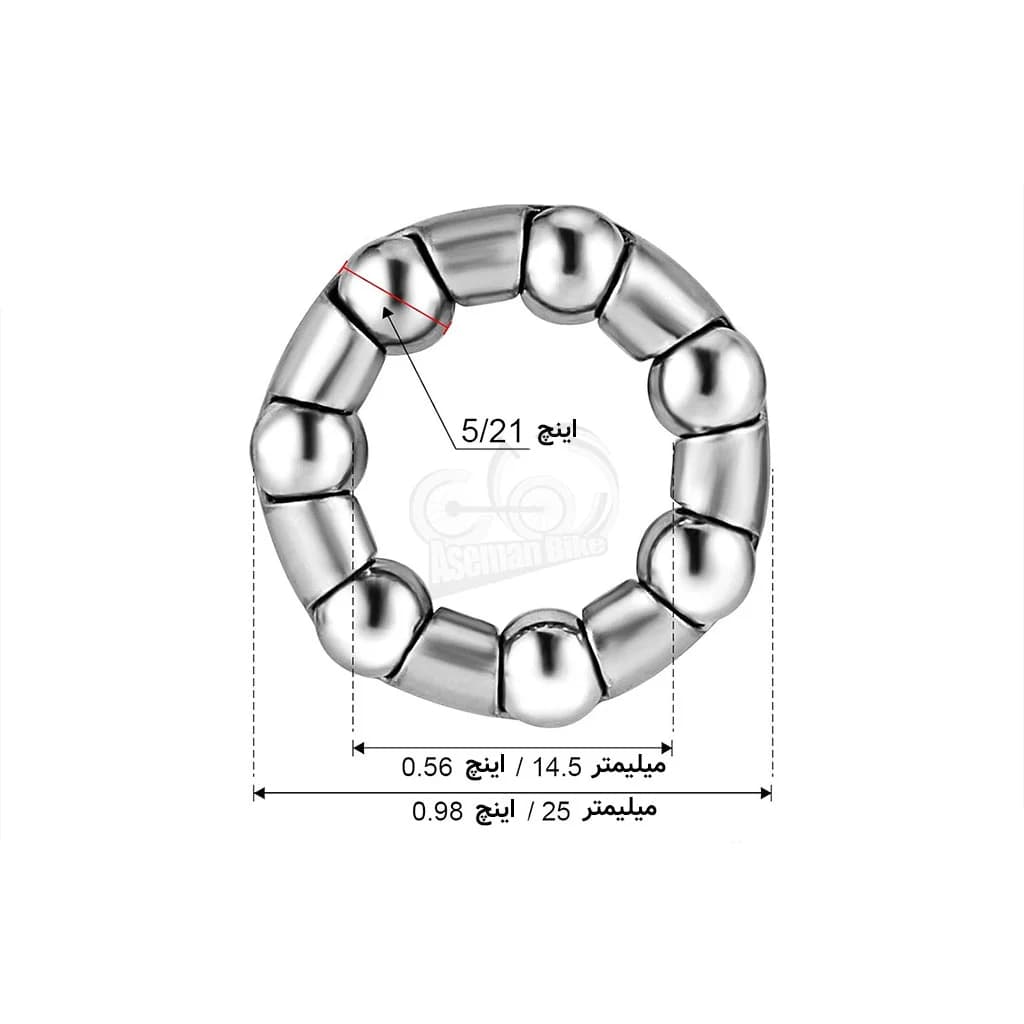 رول ساچمه عقب دوچرخه بسته 2 عددی Ball Bearing 5/21″ x 7 Bicycle Rear Wheel — تصویر ۳