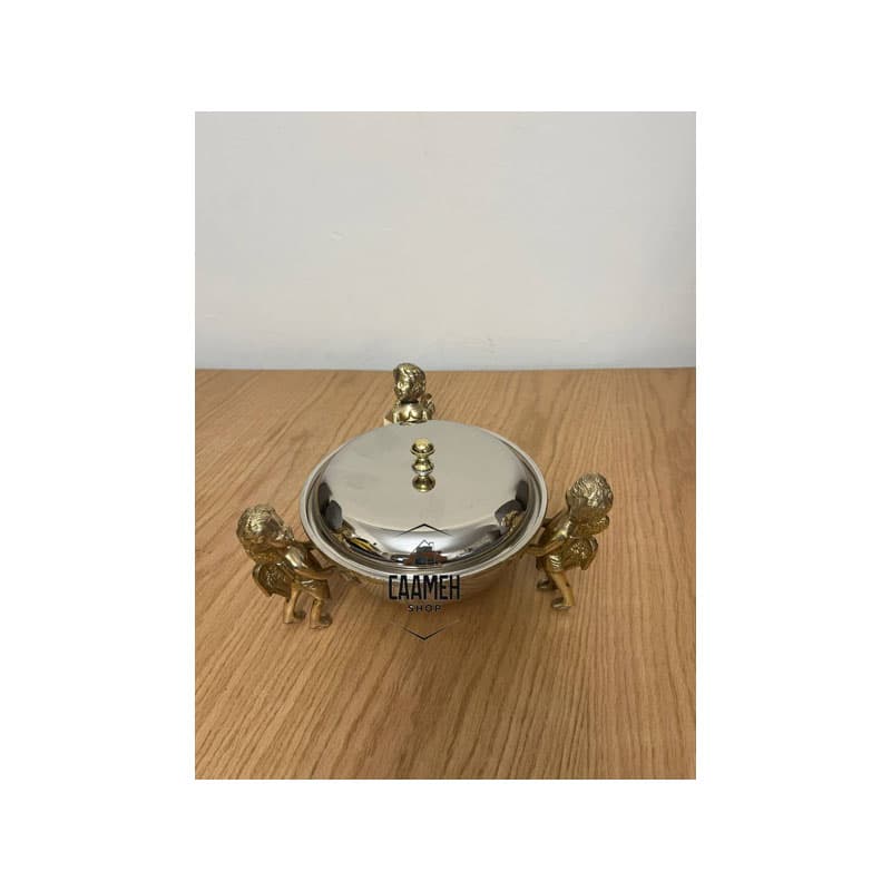 شکلات خوری دربدار سه فرشته استیل برنج 4026