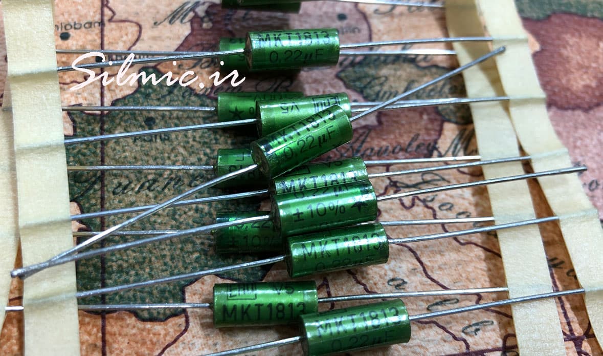 خازن اکسیال 220 نانو فاراد 100 ولت فرکانسی ERO آلمان سری MKT 1813 — تصویر ۳