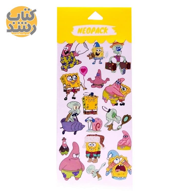 برچسب (استیکر) طرح باب اسفنجی کد 2070