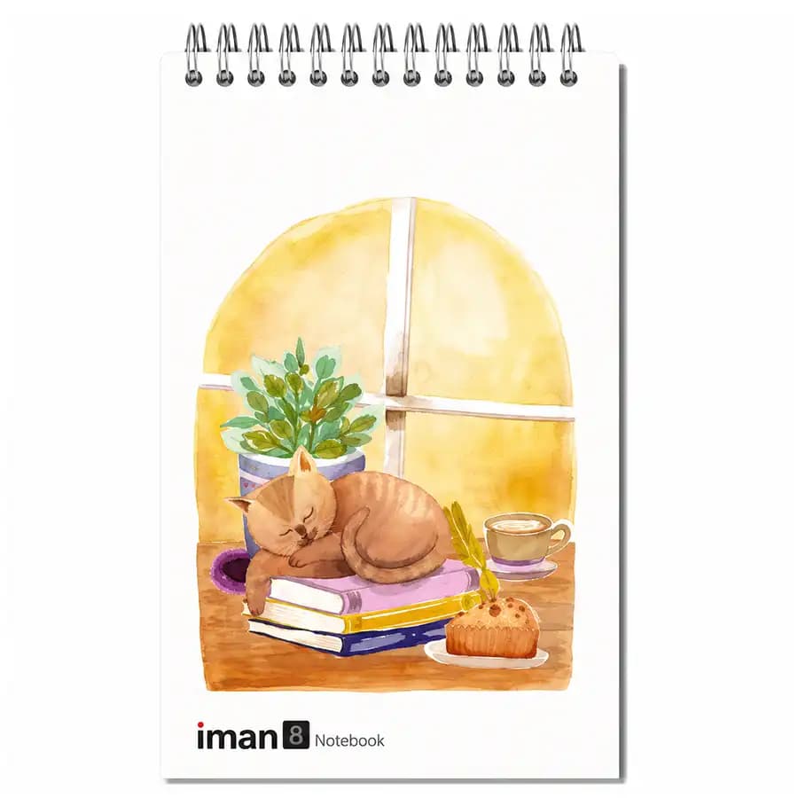 دفتر یادداشت 80 برگ ایمان طرح گربه