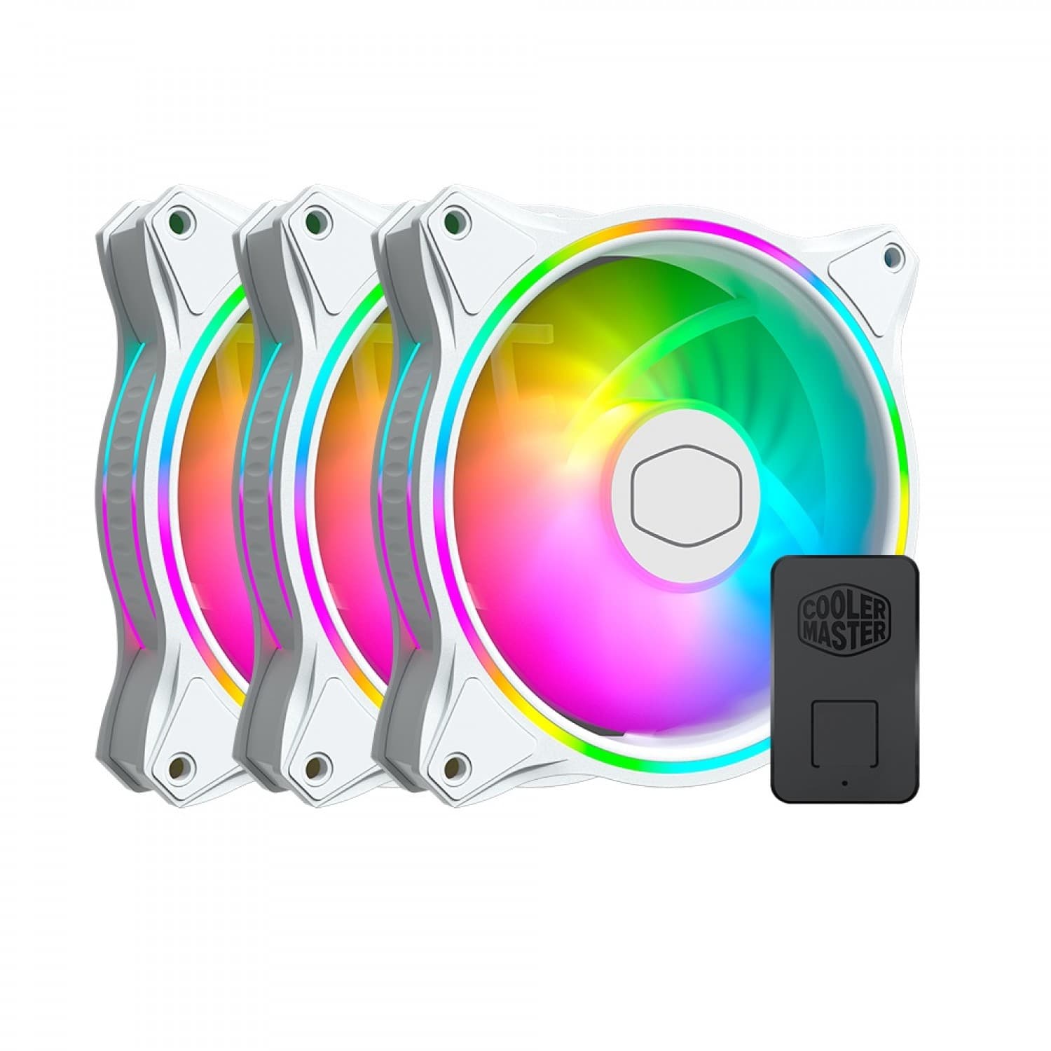 فن کیس Cooler Master MasterFan MF120 Halo White Edition – 3 in 1