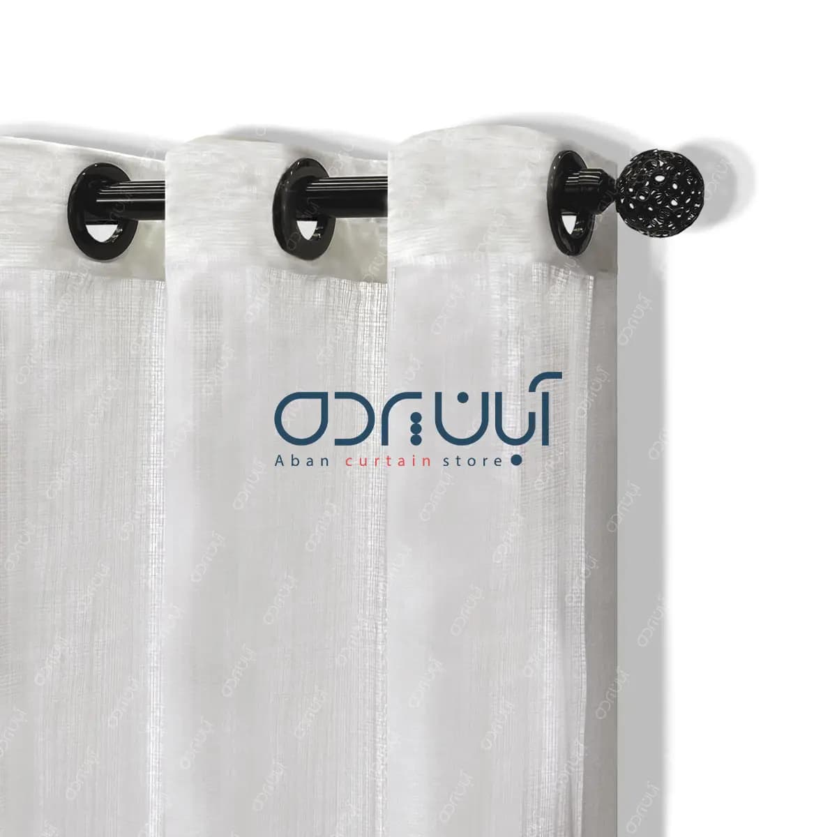 پرده حریر بافت دار سفید