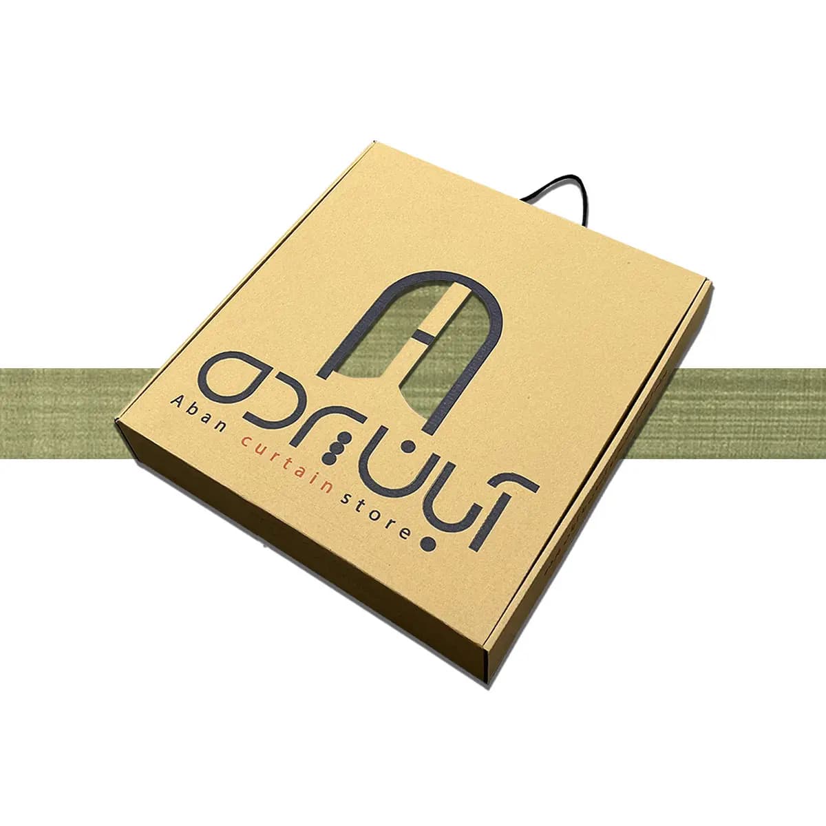 پرده حریر بافت دار سبز — تصویر ۳