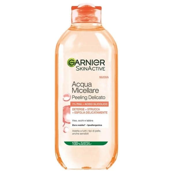 میسلار واتر لایه بردار گارنیر حاوی PHA و گلیکولیک اسید ۴۰۰ میل Acqua Micellare Peeling Delicato 400 ml – Garnier