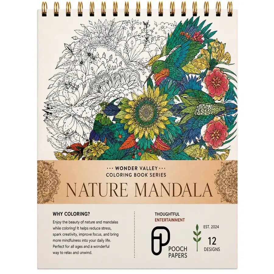 کتاب رنگ آمیزی پالت سری NATURE MANDALA