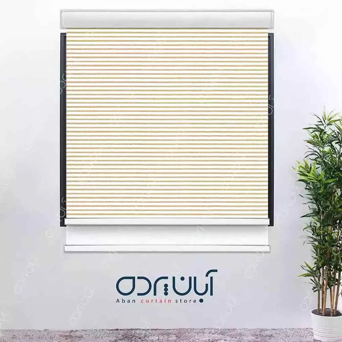 پرده شب و روز طرح راه راه نسکافه ای