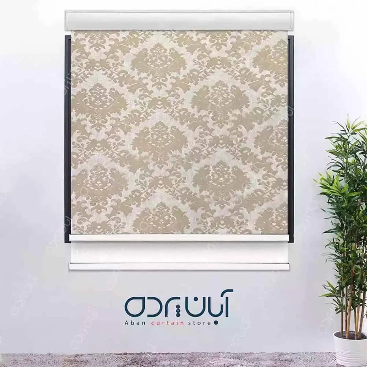 پرده شب و روز مدل توری طرح اسلیمی نسکافه ای