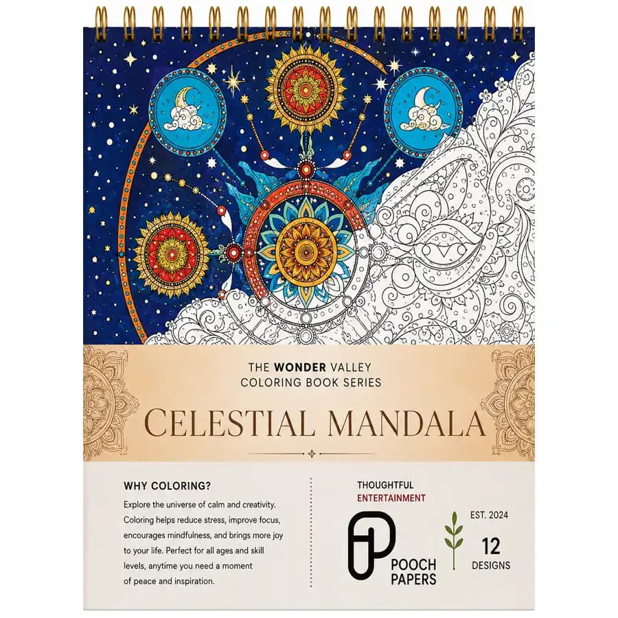 کتاب رنگ آمیزی پالت سری CELESTIAL MANDALA