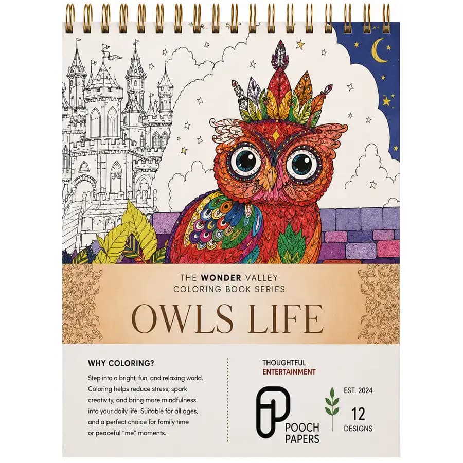 کتاب رنگ آمیزی پالت سری OWLS LIFE