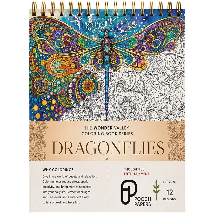 کتاب رنگ آمیزی پالت سری DRAGONFLIES