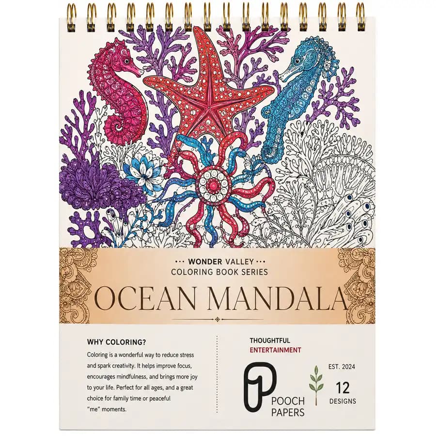 کتاب رنگ آمیزی پالت سری OCEAN MANDALA