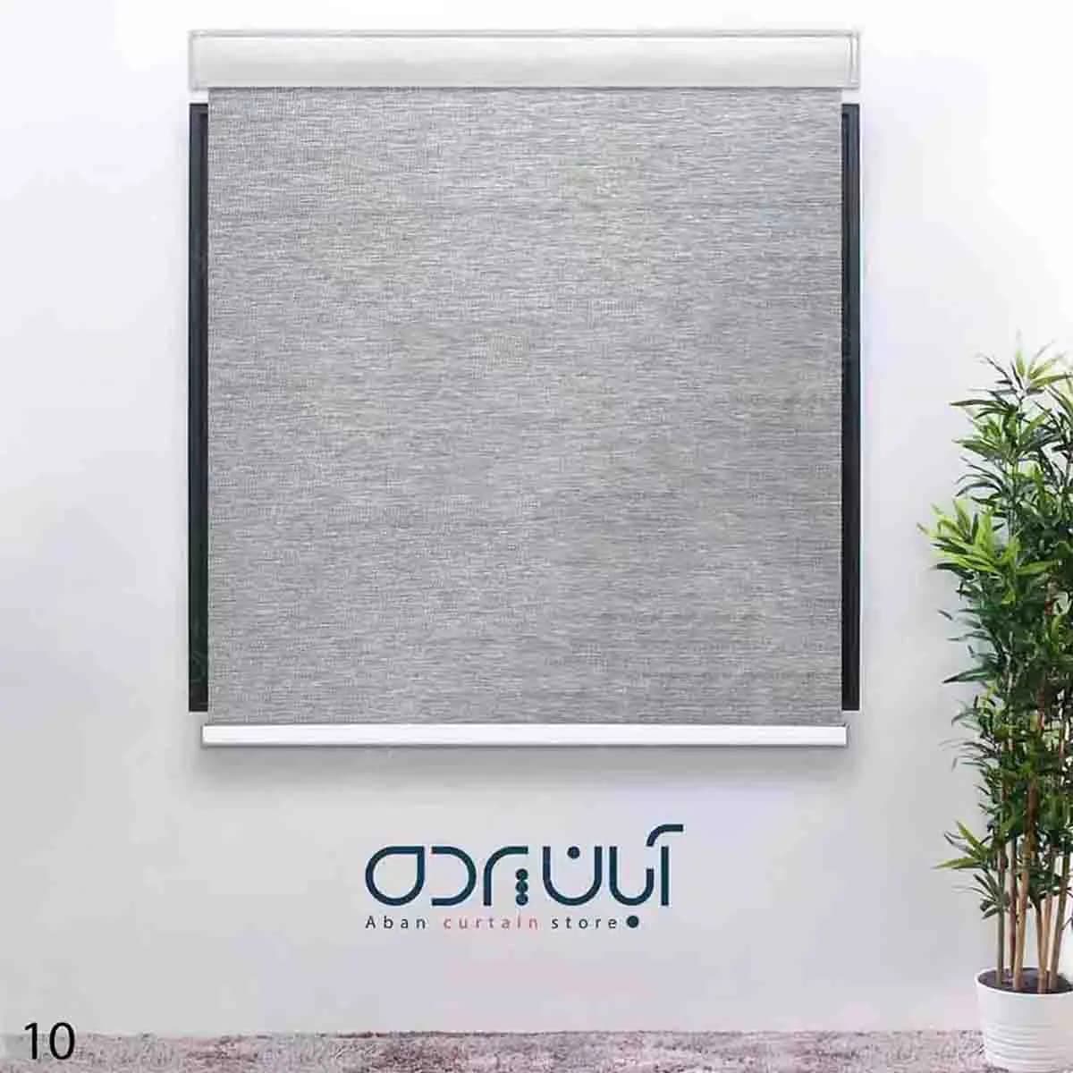پرده شید طوسی روشن طرح دار