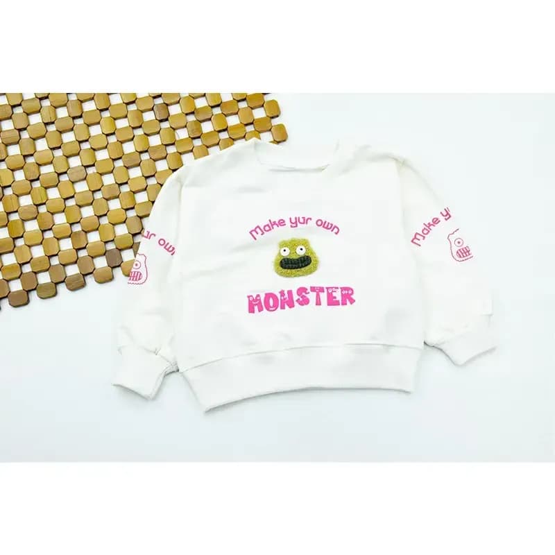 بلوز دخترانه طرح monster جنس پنبه یقه گرد مناسب پاییز و زمستان — تصویر ۶