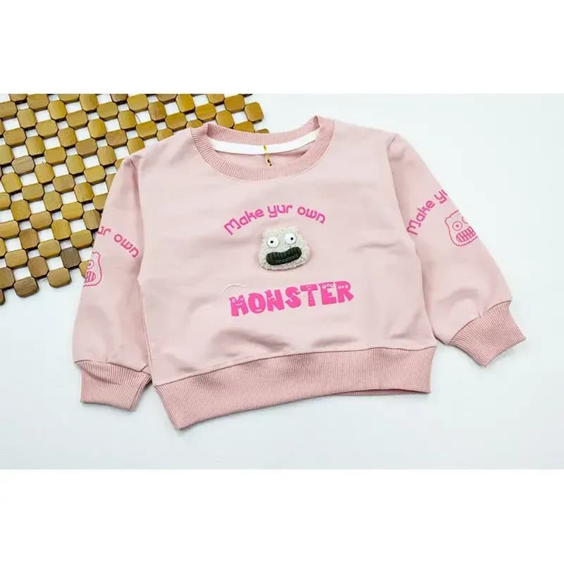 بلوز دخترانه طرح monster جنس پنبه یقه گرد مناسب پاییز و زمستان — تصویر ۵