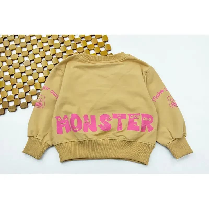 بلوز دخترانه طرح monster جنس پنبه یقه گرد مناسب پاییز و زمستان — تصویر ۸