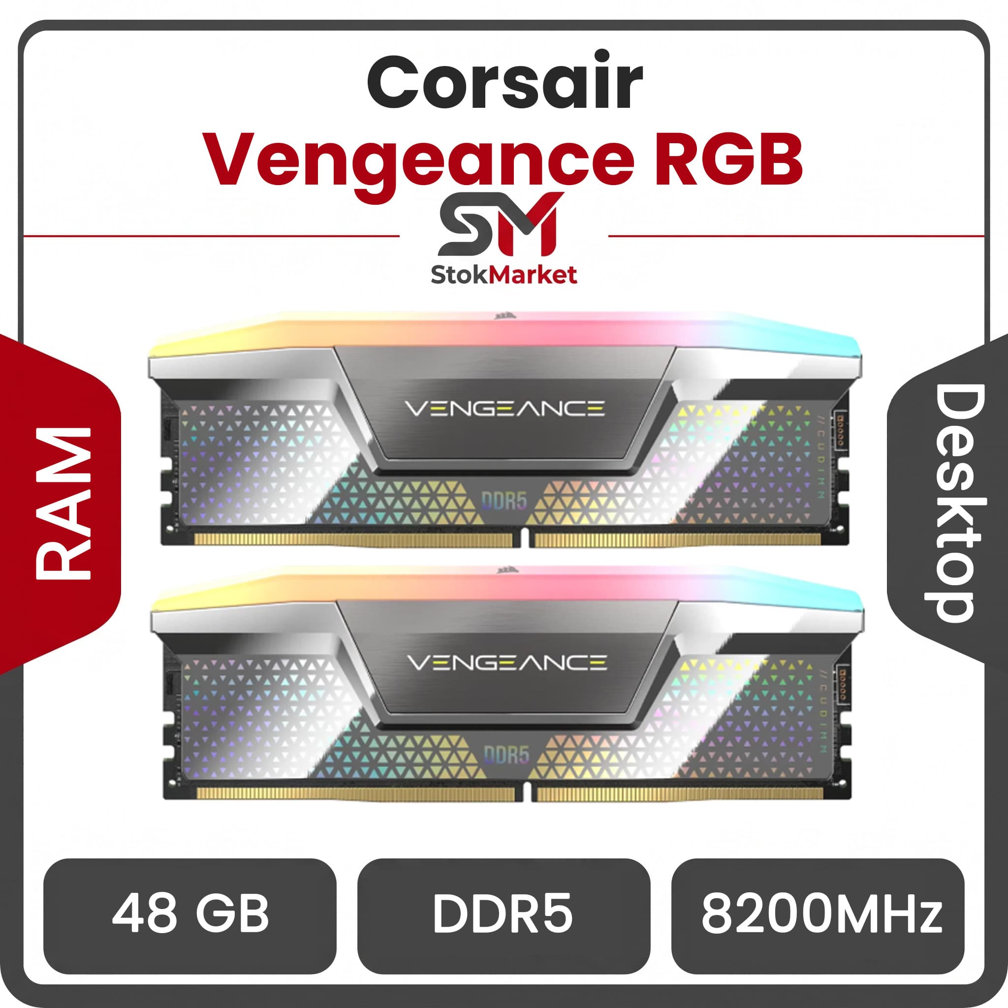 رم کورسیر DDR5 دو کاناله 8200 مگاهرتز CL40 Vengeance RGB CUDIMM ظرفیت 48 گیگابایت — تصویر ۶