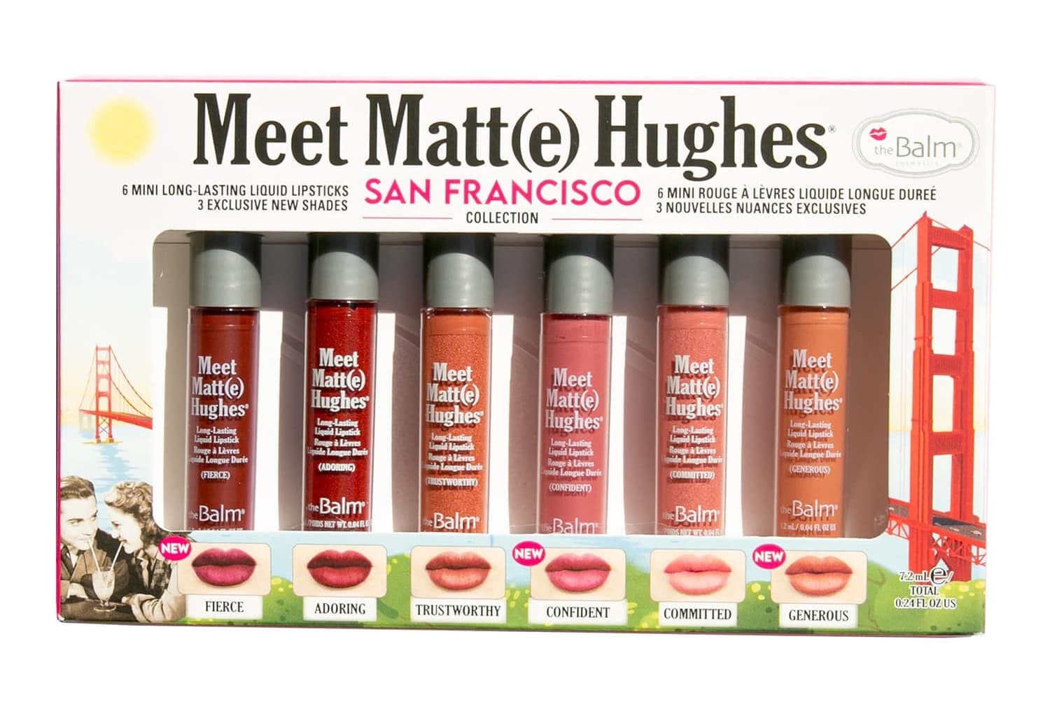 ست رژ لب مایع مینی دبالم مدل سان فرانسیسکو the Balm Meet Matte Hughes
