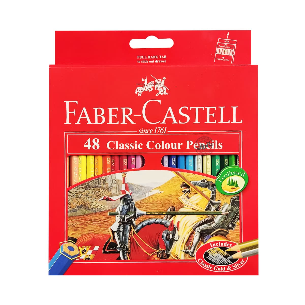 مداد رنگی 48 رنگ فابرکاستل مدل Classic – جعبه مقوایی – با تراش