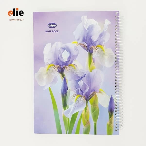 دفتر سیمی 100 برگ کلیپس جلدسخت طرح 012