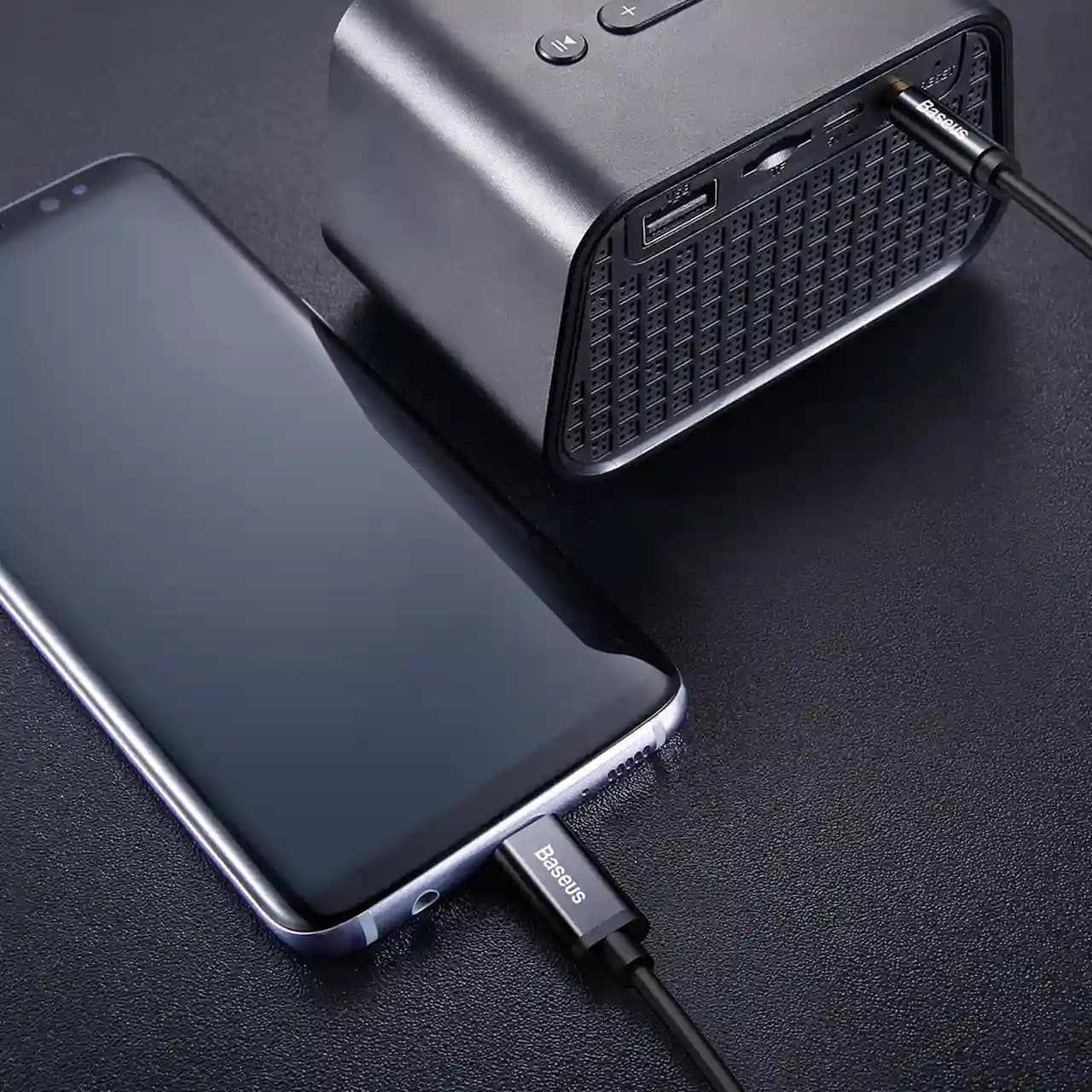 کابل تبدیل Type-c به Aux بیسوس مدل CAM01 طول 1.2 متر — تصویر ۶