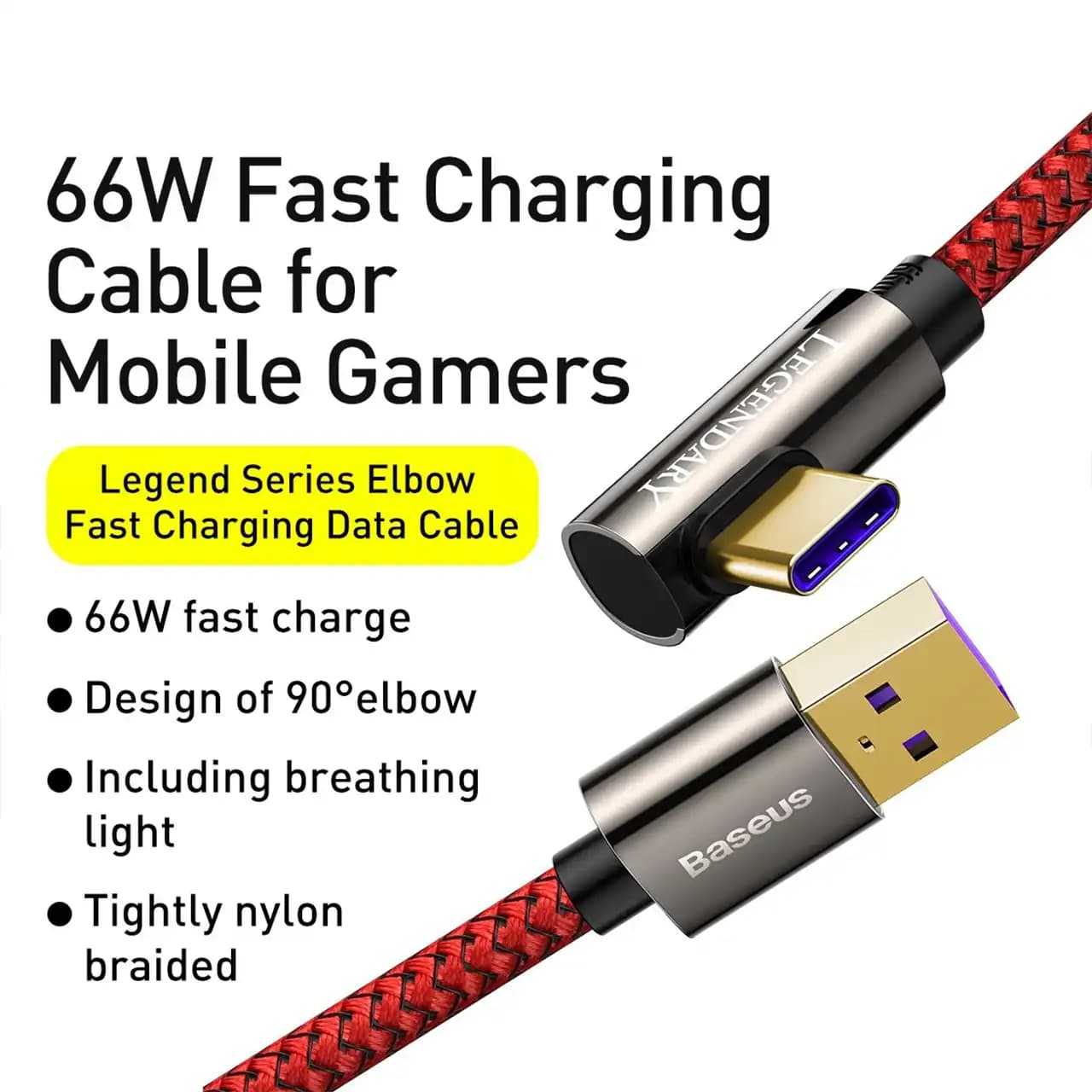 کابل تبدیل USB به تایپ سی بیسوس مدل CACS000509 طول 2 متر — تصویر ۸