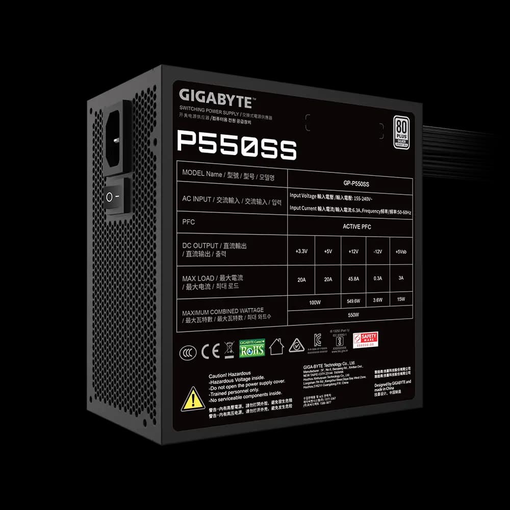 پاور گیگابایت GIGABYTE P550SS Black — تصویر ۵