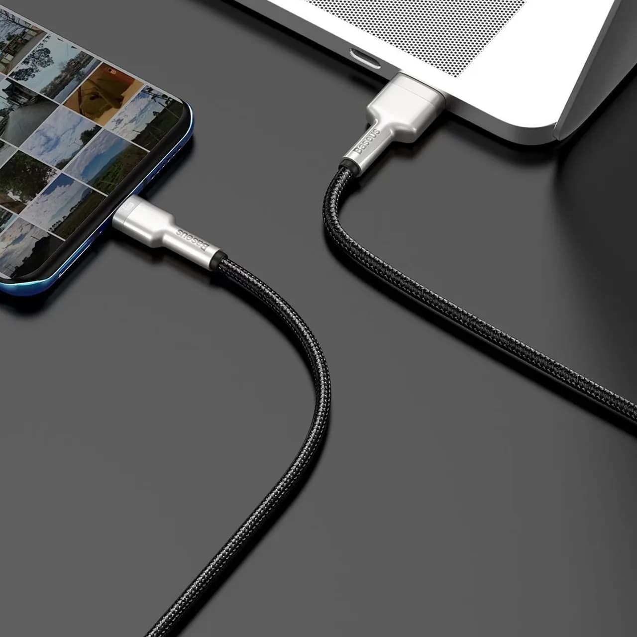 کابل تبدیل USB به تایپ سی بیسوس مدل CAKF000101 طول 1 متر توان 6 آمپر — تصویر ۷