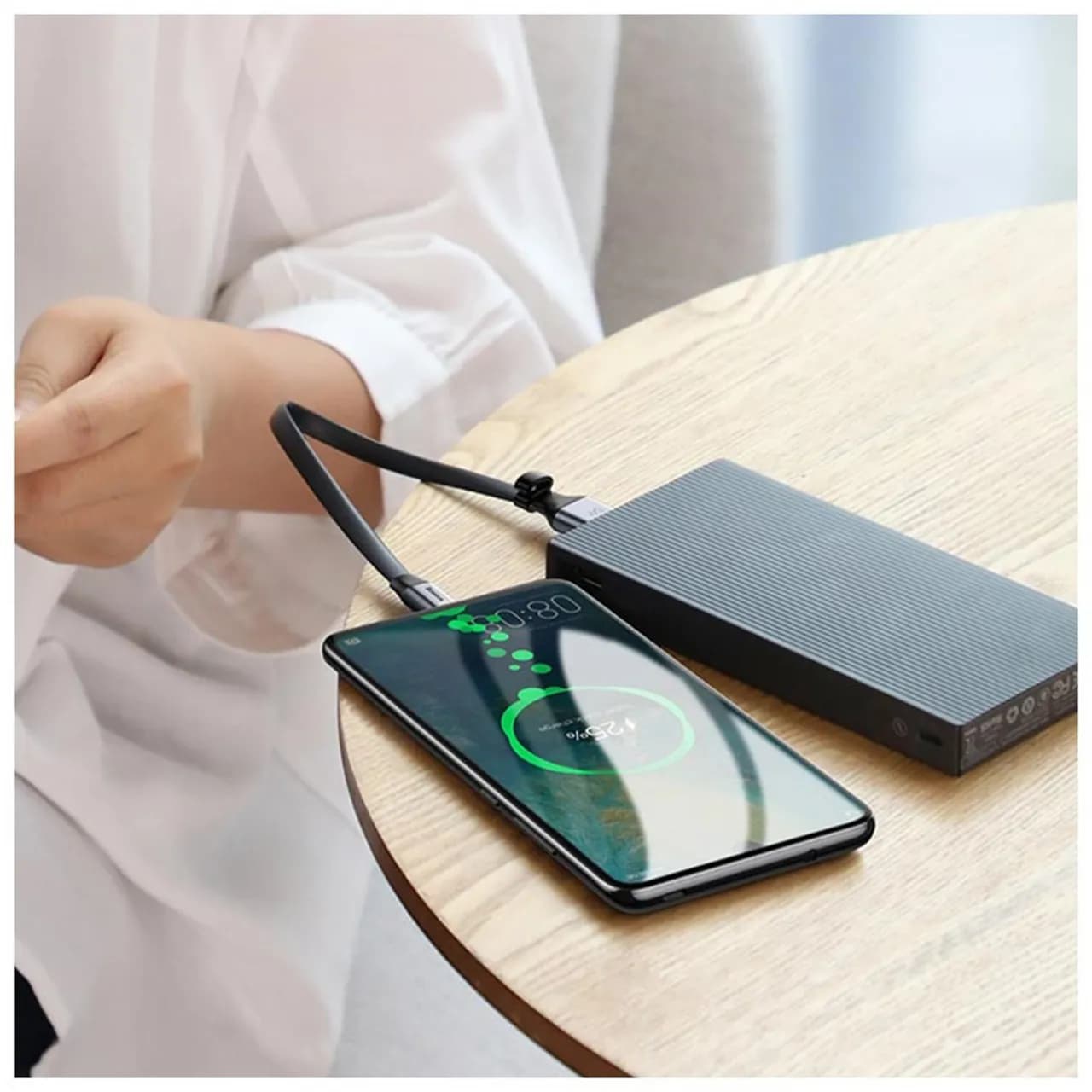 کابل تبدیل USB به تایپ سی بیسوس مدل CATMBJ طول 23 سانتی متر توان 5 آمپر — تصویر ۵