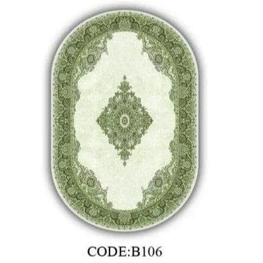 فرشینه قالیوا مخمل ترک بیضی کد b106 (پس کرایه)