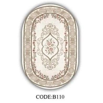 فرشینه قالیوا مخمل ترک بیضی کد b110 (پس کرایه)