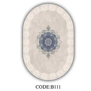 فرشینه قالیوا مخمل ترک بیضی کد b111 (پس کرایه)