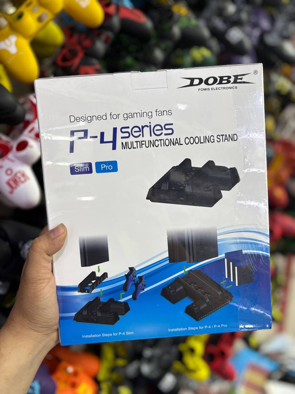 پایه شارژ و خنک کننده چند منظوره ps4 برای اسلیم و پرو برند دابی — تصویر ۳