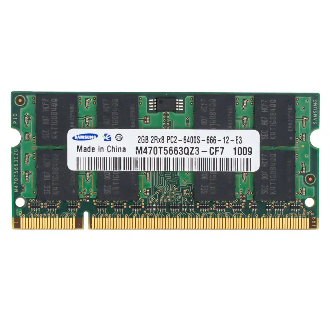 رم استوک لپ تاپ سامسونگ DDR2 تک کاناله 800 مگاهرتز PC2 ظرفیت 2 گیگابایت