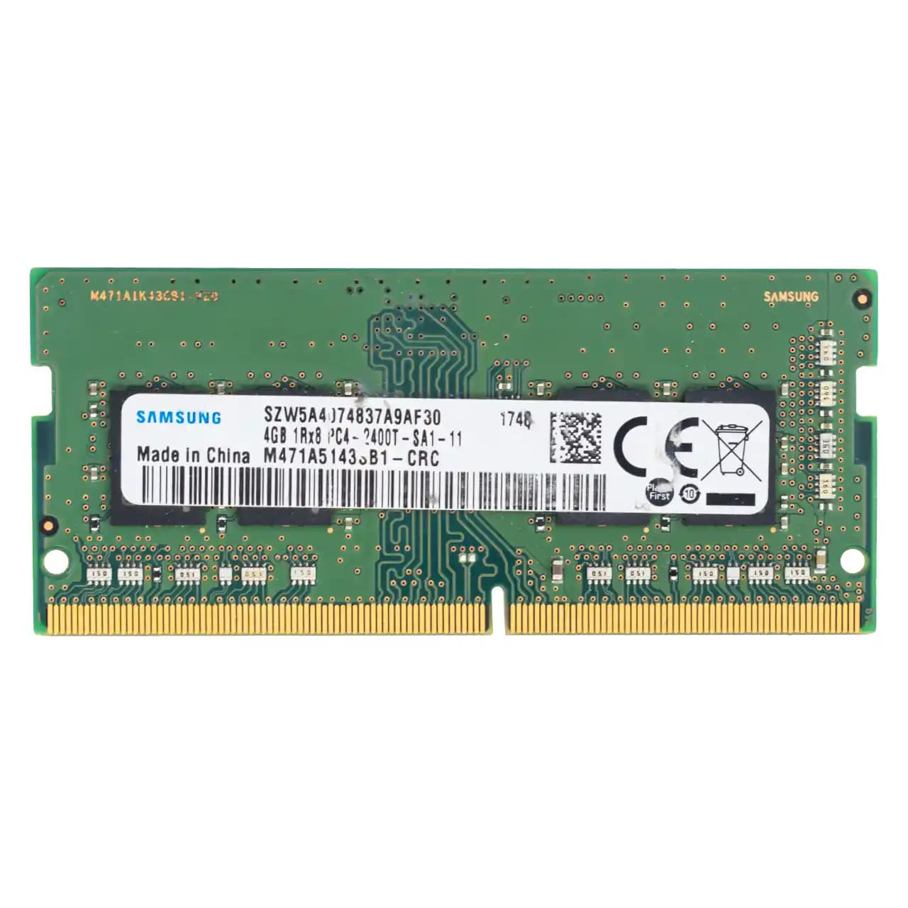 رم استوک لپ تاپ سامسونگ DDR4 تک کاناله 2400 مگاهرتز PC4 ظرفیت 4 گیگابایت