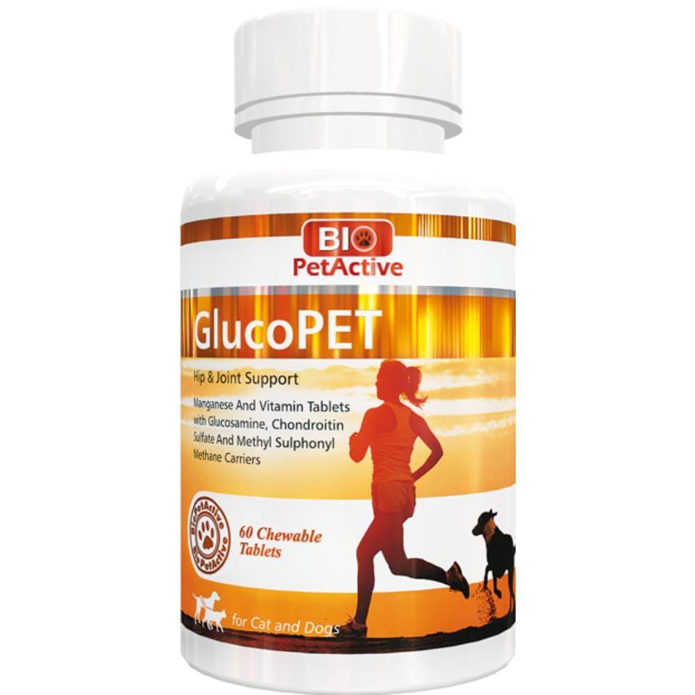 قرص گلوکزآمین سگ و گربه بایوپت اکتیو مدل GlucoPet تعداد ۶۰ عدد