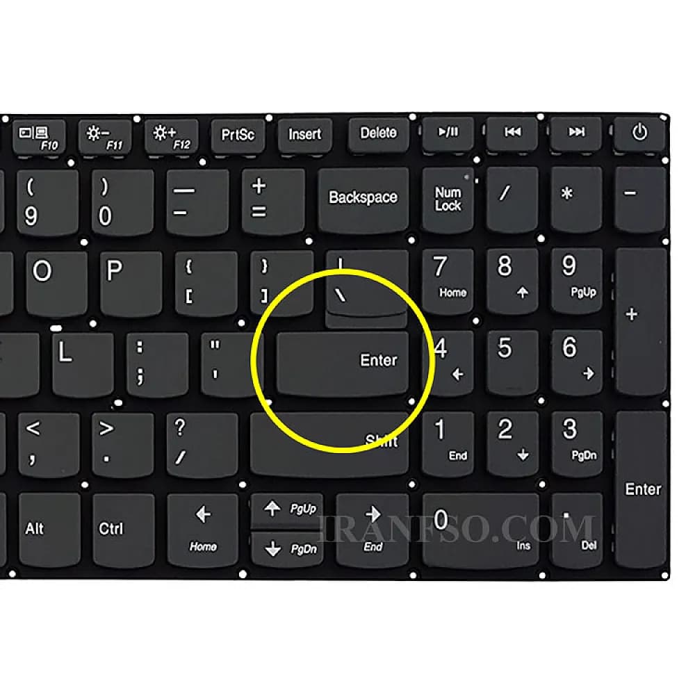 کیبرد لپ تاپ لنوو 330-15-IdeaPad 320-15 نوک مدادی-اینترکوچک بدون فریم بهمراه کلید پاور — تصویر ۴