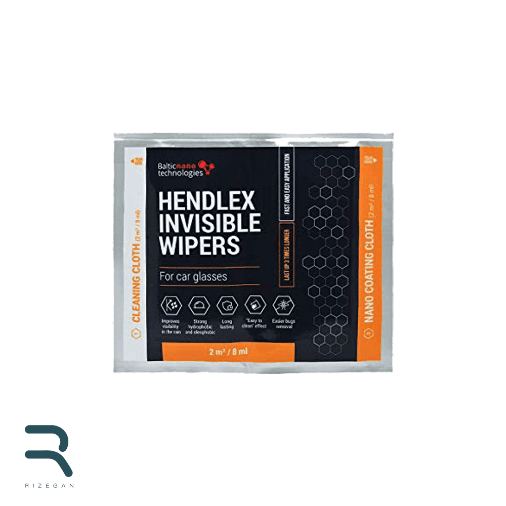 دستمال تمیز و آبگریز کننده شیشه خودرو هندلکس Hendlex Invisible Wipers Set — تصویر ۲
